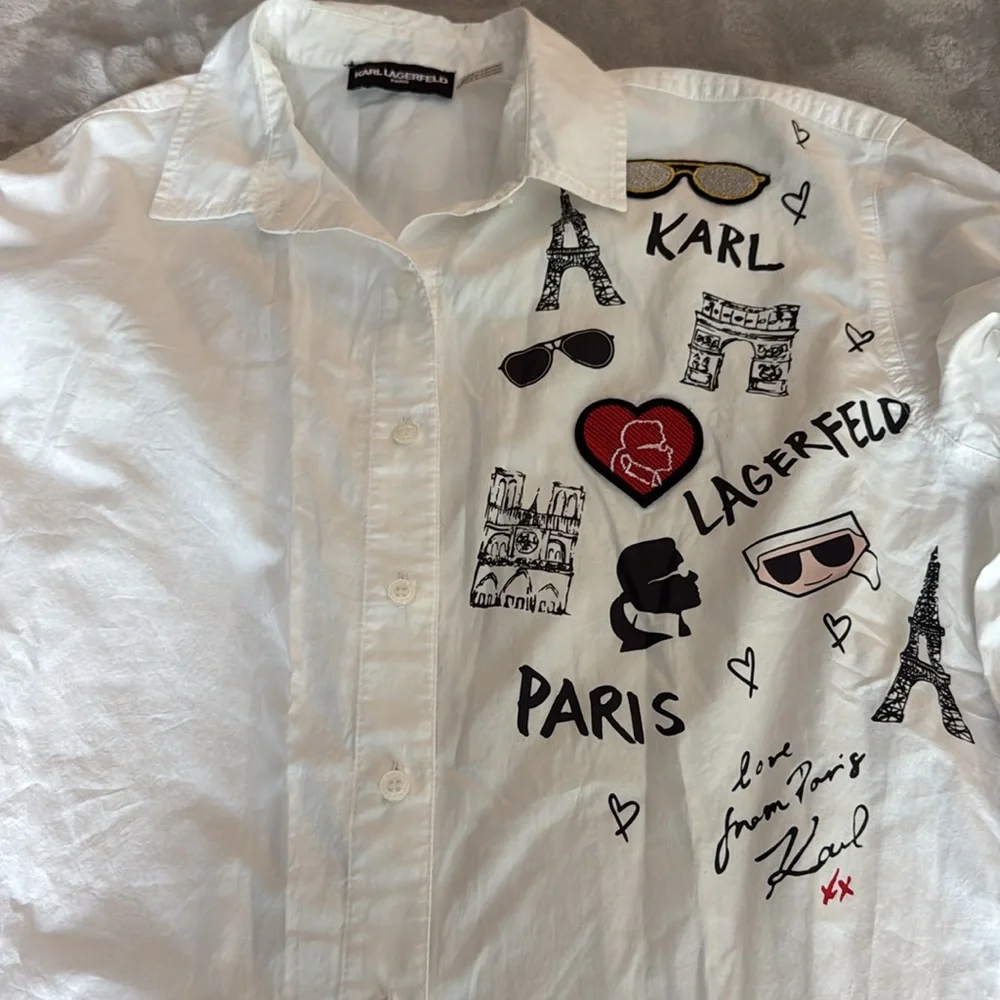 Karl Lagerfeld Signature Button Down - Picture 3 of 7